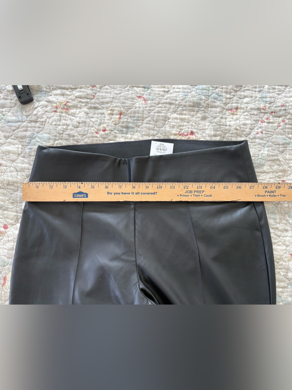 Nine West Black Skinny Ponte Leggings Faux Leather - Picture 6 of 7